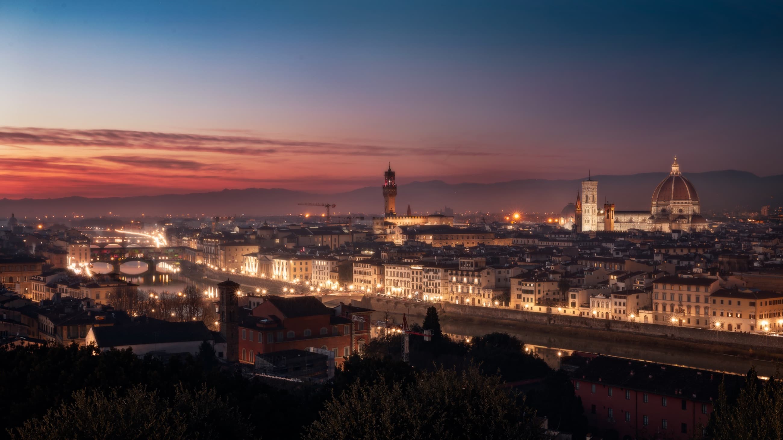 Florence Sunset Landscape